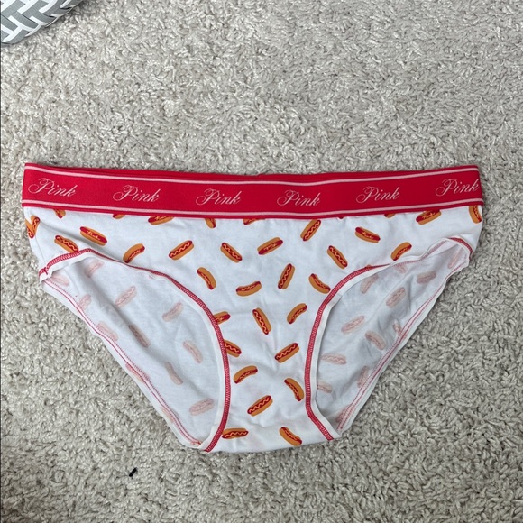 Victoria's Secret Pink boyshort Hot Dog Print panties - Picture 1 of 2